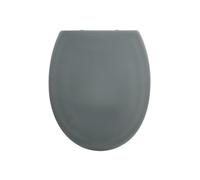 Spirella - Sedile WC Harry in PP, Cerniere in Acciaio Inossidabile - Coperchio WC a Clip, Facile da Installare, Chiusura Lenta - 44 x 37 x 3 cm - Grigio Antracite