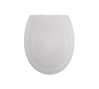 Spirella - Sedile WC Harry PP, cerniere in acciaio inox - Coperchio WC a clip, facile da installare, chiusura rallentata - 44 x 37 x 3 cm - Grigio chiaro