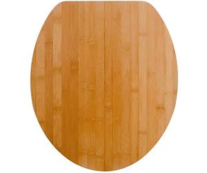 Spirella Sedile WC Oslo bambù e Bianco - Cerniere in Zinco