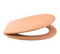 Spirella - Sedile WC Rigido Termo NEELA - Cerniere in ABS Cromato, Coperchio WC con Freno di Caduta, Chiusura Lenta - 44 x 37 x 3 cm - Pesca Opaco