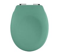 Spirella Sedile WC Rigido Thermo Neela Verde Opaco - Cerniere in ABS Cromato