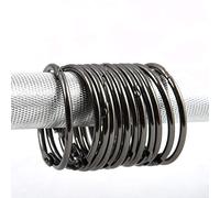 Spirella Set di 12 Anelli per Tende da Doccia Ringo Small Titan Nero