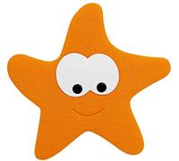 Spirella Set di 5 Adesivi Antiscivolo in PVC per Doccia o Vasca STARFY 13x12,4 cm Arancione