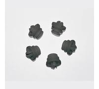 Spirella Set di 5 cursori Gliders Graphite-Grey in Alluminio, 2 x 2 cm, progettati Solo per la Barra Surprise, Consente Una maneggevolezza fluida, Grigio
