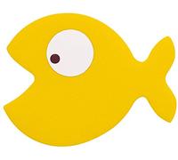 Spirella Set di 5 Figure adesive Hungry in PVC per Doccia o Vasca da Bagno Antiscivolo 12,5x10 cm Giallo