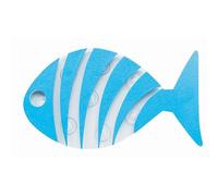 Spirella, Set di 5 Tappetini Doccia Antiscivolo a Forma di Pesce, Antibatterici con Ventose, Ideali per Il Bagno, Circa 10,5 x 16 cm, Blu-Grande