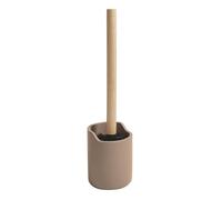 SPIRELLA - Spazzolone WC Sybella - Design Moderno - Supporto Murale Inox - Ø9.4 x 37 cm - Colore Cappuccino - Testina Intercambiabile in Silicone - Stile Scandinavo - Fissaggio Autoadesivo