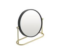 Spirella Specchio ingranditore Supporto in Acciaio BLY Nero Opaco e Oro