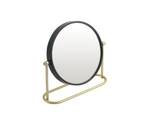 Spirella Specchio ingranditore Supporto in Acciaio BLY Nero Opaco e Oro