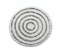 Spirella Tappetino da Bagno in Cotone Saturn 60x60 cm Bianco e Nero
