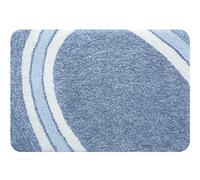 Spirella Tappetino da Bagno in Microfibra Curve 55x65 cm Blu