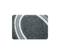 Spirella Tappetino da Bagno in Microfibra Curve 55x65 cm Grigio