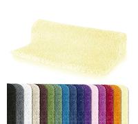 Spirella - Tappetino da bagno in microfibra Highland - Antiscivolo, ad asciugatura rapida e lavabile - 100% poliestere morbido e resistente - Giallo chiaro - 70 x 120 cm