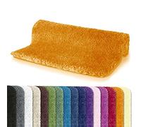 Spirella - Tappetino da bagno in microfibra Highland - Antiscivolo, ad asciugatura rapida e lavabile - 100% poliestere morbido e resistente - Arancione - 55 x 65 cm