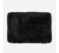 Spirella - Tappetino da bagno in microfibra Highland - Antiscivolo, ad asciugatura rapida e lavabile - 100% poliestere morbido e resistente - Nero - 55 x 65 cm