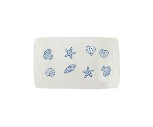 Spirella Tappetino da Bagno PVC Concha 91x36 cm Conchiglie Bianco e Blu