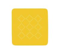 Spirella - Tappetino Doccia Alaska in PVC Schiuma - Tappetino da Bagno Antiscivolo con Ventose + Fori di Drenaggio Antimuffa - 55 x 55 cm - Giallo Sole