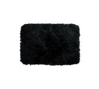 Spirella - Tappeto da Bagno Highland in Microfibra, Supporto Antiscivolo, Asciugatura Rapida, Pelo Lungo 40 mm, Lavabile in Lavatrice e asciugabile in asciugatrice - 70 x 120 cm - Nero