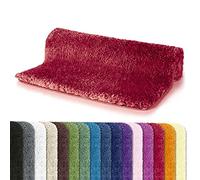Spirella, Tappeto da Bagno, Modello Highland, Antiscivolo, Asciugatura Rapida, 100% Microfibra di Poliestere, Lavabile a 30°, Adatto all'asciugatrice, Rosso, 55 x 65 cm