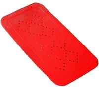 SPIRELLA - Tappeto per Vasca in Schiuma PVC Modello Alaska - Tappeto da Bagno Antiscivolo con Ventose + Fori di Drenaggio Antimuffa - Rosso - 71 X 36 cm