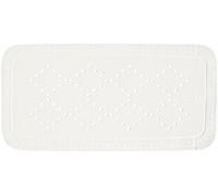 Spirella - Tappeto per Vasca in Schiuma PVC Modello Alaska - Tappeto da Bagno Antiscivolo con Ventose + Fori di Drenaggio Antimuffa - Bianco - 91 X 36 cm
