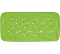 SPIRELLA - Tappeto per Vasca in Schiuma PVC Modello Alaska - Tappeto da Bagno Antiscivolo con Ventose + Fori di Drenaggio Antimuffa - Kiwi - 71 X 36 cm
