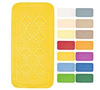 SPIRELLA - Tappeto per Vasca in Schiuma PVC Modello Alaska - Tappeto da Bagno Antiscivolo con Ventose + Fori di Drenaggio Antimuffa - Giallo Sole - 91 X 36 cm
