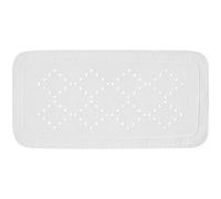 SPIRELLA - Tappeto per Vasca in Schiuma PVC Modello Alaska - Tappeto da Bagno Antiscivolo con Ventose + Fori di Drenaggio Antimuffa - Bianco Neve - 71 X 36 cm