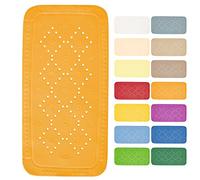 Spirella - Tappeto per Vasca in Schiuma PVC Modello Alaska - Tappeto da Bagno Antiscivolo con Ventose + Fori di Drenaggio Anti Muffa - Arancione - 91 X 36 cm