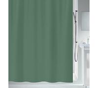 Spirella Tenda da Doccia antimuffa, Antibatterica, Lavabile, Impermeabile, in Poliestere, 120 x 200 cm, Verde Scuro