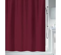Spirella Tenda da Doccia antimuffa, Antibatterica, Lavabile, Impermeabile, Poliestere, Primo, 240 x 180 cm, Rosso Bordeaux