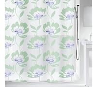 Spirella Tenda da Doccia in PEVA Blossom Green, 180 x 200 cm, Poliestere, Verde, 180 x 200 cm