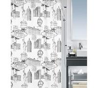 Spirella Tenda da Doccia in Poliestere Vegas 180x180 cm Nera