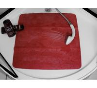 Spirella Trix Eco Tappetino per la Doccia Rosso 55x55cm. 100% Natur-Kautschuk