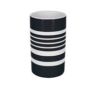 Spirella Tubo in Vetro Rigato, Nero