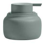 Spirella Zac Dispenser Sapone Ceramica Ricaricabile, Grigio Verde | Pompa dosatrice per sapone liquido, 10 x 10 x 9 cm, coordinabile con gli accessori bagno della collezione Zac