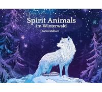 Spirit Animals im Winterwald: Karten-Malbuch
