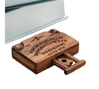 Spirit Board Game - Miniature Ouija Board - Wooden Ouija Board - Alphabet Vintage - With the Planchette - 'attenzione ai Fortune Raking Strumenti per la famiglia e gli amici - Decorazioni di Halloween