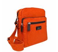 Spirit - Borsa a tracolla impermeabile leggera unisex - Borsa a tracolla media con tasche multiple da viaggio con tracolla regolabile - 22 cm L x 8,5 cm A x 24 cm P, Arancia/Cioccolato