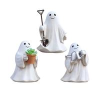 Spirit Figurine Set - Halloween Ghost Statue | Ornamenti Da Scrivania In Resina Carina | Pezzi Display Spooky Mini | Decorazione Per Salone Di Fiori O Curva Della Camera Da Letto Del Cortile