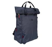 Spirit - Grande zaino Rolltop - Zaino da viaggio Clifton impermeabile e leggero con tasche multiple e cinghie regolabili per il massimo comfort - Zaino da vacanza, Blu notte / Oxblood Zip, L