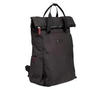 Spirit - Grande zaino Rolltop - Zaino da viaggio Clifton impermeabile e leggero con tasche multiple e cinghie regolabili per il massimo comfort - Zaino da vacanza, Nero / Oxblood Cerniere, L