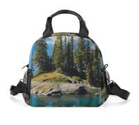 Spirit Island In Lake - Borsa termica per il pranzo, da donna, riutilizzabile, a prova di perdite, contenitore per il pranzo di grande capacità, per lavoro, ufficio, picnic, viaggi
