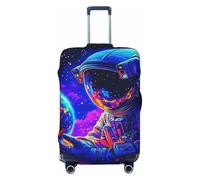 Spirit Neon Galaxy Space - Copertura elastica per valigia, da viaggio, antigraffio, con stampa, Nero , M