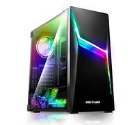 SPIRIT OF GAMER - CLONE 4 - Case PC Gaming RGB con Parete Trasparente In Vetro Temperato - Crea il tuo Tower Gamer - Case Mid Tower Compatibile ATX/MATX/ITX - 2 Ventole da 120mm Incluse