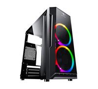 Spirit Of Gamer - DEATHMATCH 3 - Case PC Gamer Matx/ITX Case - 2 Ventilatori LED RGB Indirizzabili da 120mm - Pannello Frontale E Laterale in Acrilico per Ufficio - ASUS Aura/MSI Mystic/ASROCK 3Pin