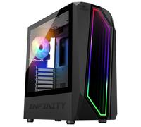 Spirit Of Gamer - INFINITY ARTIC | Case PC Gaming ATX | Case Mid Tower RGB con Pareti Laterali in Vetro Temperato | Compatibile con ATX, Micro ATX, ITX | 2 Ventole per PC da 120 mm con 1 ARGB