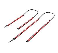 Spirit Of Gamer Kit Barre LED LightFLow Rosse: Barre magnetiche per Una Facile Installazione.