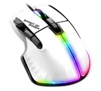 Spirit Of Gamer | Mouse Gaming Bianco Cablato PC 12800 DPI | Mouse RGB con 8 Pulsanti Programmabili di cui 1 Rapid Fire | 13 Effetti di Retroilluminazione | Mouse Ergonomico con Appoggio per Pollice