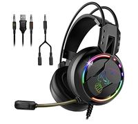 SPIRIT OF GAMER - PRO-H7 - Pro Gamer Audio Headset - Similpelle - Microfono flessibile - Retroilluminazione a LED Rainbow - Multipiattaforma PS5 / XBOX X/PC / PS4 / XBOX ONE
